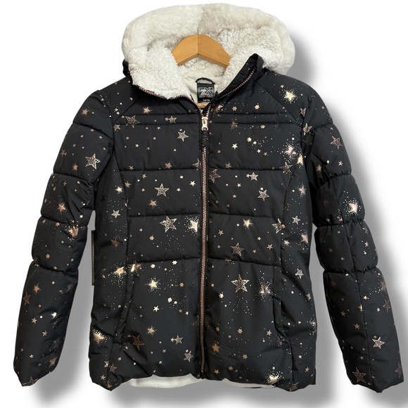ZeroXposur Other - Girls ZeroXposur Heavyweight Winter Puffer Coat Starry Night Sz 14/16 Black Gold
